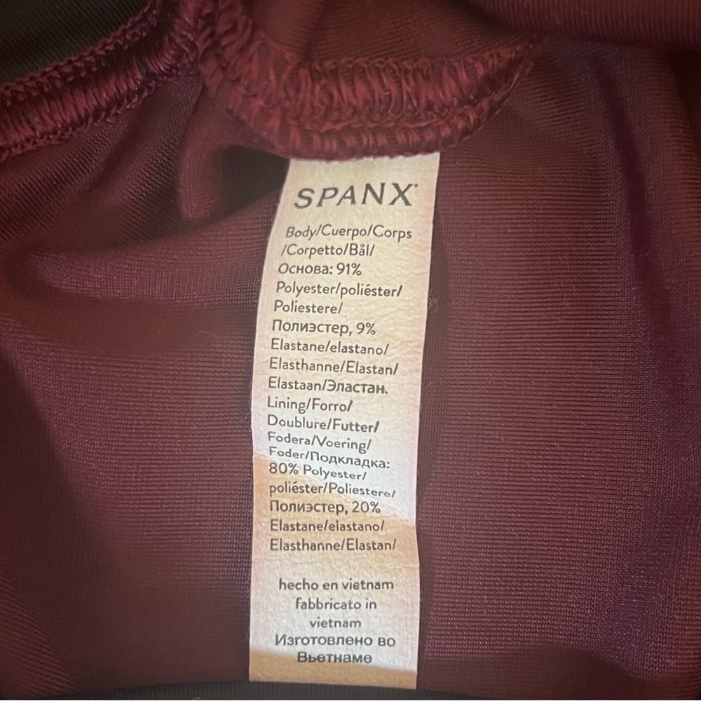 Spanx Velvet Leggings – Rich Burgundy – Size 1X - Picture 9 of 15